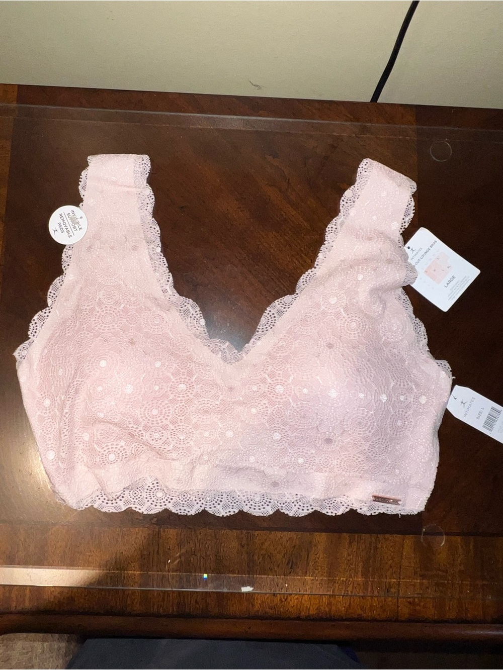 Danskin Pink Lace Bralette - Light Pink
